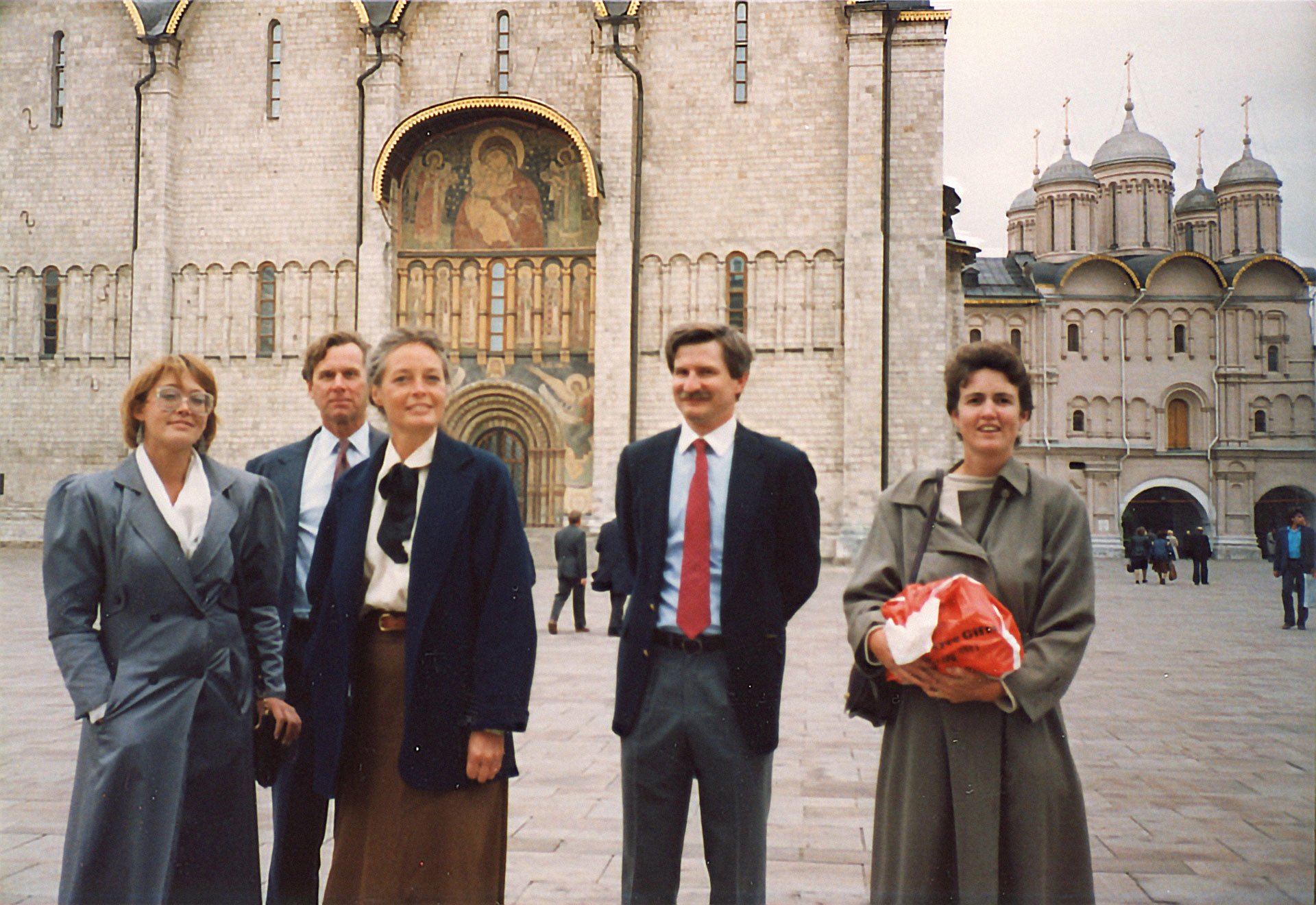 NRDC deputy executive director and future president Frances Beinecke (right) with her colleagues during a trip to the USSR for discussions on nuclear weapons.